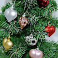 Miniatyrbild 2 av 3: 12 st julgranskulor Hjärta Juldekorationer Trädbollar för semesterbröllop