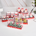 Miniatyrbild 4 av 5: 1 Ask Julgranar Tomte Snögubbe Multifunktionella Målade Tallkottar Dekorationer Ljus Julhantverk Presenter (F)