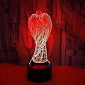 Miniatyrbilde 4 av 5: 3D Engel nattlys illusjonslampe 7/16 fargeendring LED-lampe USB-strøm fjernkontroll bordgave barnegavene dekorasjoner jul valentinsdag