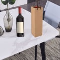 Miniatyrbilde 5 av 5: 17*35*9 Kraftpapir Vingaveposer, Premium Vingaveposer med Håndtak, 5 Kraftpapir Vingaveposer for Jul, Bryllup, Fest (Brun)
