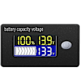 Miniatyrbild 1 av 4: Batterikapacitetsindikator 12V Display LCD Voltmeter Temperaturmätare Testare