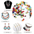 Miniatyrbild 2 av 5: Charm Tjeckiska Glasfrön Pärlor Akryl Pärlor Kit DIY Armband Halsband Pärlor Set För Smyckestillverkning Örhänge Tillbehör Niuniu