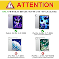 Miniatyrbild 2 av 5: iPad Air 5/Air 4 tangentbordfodral med styrplatta, smart, tunt, färgat tangentbord