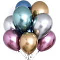 Miniatyrbild 1 av 3: Metalliska Ballonger, 50 St Färgglada Ballonger, Metalliska Helium Ballonger, Metalliska Ballonger För Födelsedagsprydnader, Bröllopsprydnader, V
