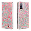 Pikkukuva 1 / 5: Samsung Galaxy S20 Fe -kotelo Magneettilukolla Lompakko Kirja Flip Folio Teliksi Taittuva Nahkainen Kotelo Iskun Kestävä - Rosegold