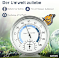 Miniatyrbillede 3 af 5: Indendørs Analog Hygrometer Termometer - Høj Kvalitet Rustfrit Stål Luftfugtighedsmåler Og Rumtermometer Til Pålidelig Og