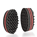 Miniatyrbild 1 av 4: Svampar borstar, set med 2 dubbelsidiga små hål (8 mm hål) Afro Curl Curl Svampar borstar med 6,69\" metall styling kam