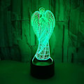 Miniatyrbilde 3 av 5: 3D Engel nattlys illusjonslampe 7/16 fargeendring LED-lampe USB-strøm fjernkontroll bordgave barnegavene dekorasjoner jul valentinsdag