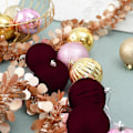 Miniatyrbillede 4 af 5: 34 Stykker 4cm Ubrækkelige Julekuglepynt Xtmas Træ Bryllupsdekoration (Vinfarvet)