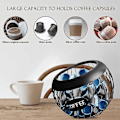 Miniatyrbilde 3 av 5: Kaffe kapsel oppbevaringskurv metall kaffe kapsel koppholder stor kapasitet K koppholder kaffe kapsel oppbevaringskrus kaffebar pose svart