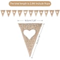 Miniatyrbillede 2 af 5: 9 Fod Burlap Banner, Trekant Banner, Baby Shower Vimpelguirlande, til Bryllupper, Fester, Dåbsdekoration (17 x 13 cm)