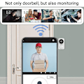 Miniatyrbillede 3 af 7: Smart Ring Dørklokke Trådløs Fjernbetjening Video Dørklokke Smart Visuel Dørklokke Hjem Intercom HD Nattesyn Wifi Genopladelig Dørklokke