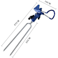 Miniatyrbilde 2 av 5: 2 stk Fiske Stang Holder, 360 Justerbar Rustfritt Stål Fiske Stang Holder, Stang Holder