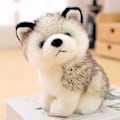 Miniatyrbild 3 av 5: 8,6\" Husky Hundar Plysch Husky Varg Stoffdjur Leksaker Valp Docka Simulering Hund Prydnader Mjuk Mys