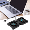 Miniatyrbillede 2 af 5: Octopus-formet bærbar foldbar notesbog bærbar computer dobbelt USB-ventilator køler kølebase