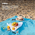 Miniatyrbillede 5 af 5: Strandtæppe Sand Proof & Vandresistent Tæppe, Bærbar Vaskbar Strandmåtte Picnic Rejsetæppe Til Strande, Picnicer, Parker