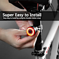 Miniatyrbillede 2 af 3: Cykel Baglygte, LED USB Opladning Smart Brems 6 Tilstande