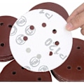Miniatyrbild 5 av 5: Slippapper 125 mm - 100 stycken slippapper för excentrisk slipmaskin 8 hål var 20 x luolv