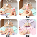 Miniatyrbillede 3 af 4: 48 stk. Plastik Tøj Bøjle Hanger Klip Holder, Hanger Connector Mini Vandfald Bøjle Garderobe Organizer Pladsbesparende