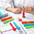 Miniatyrbillede 2 af 5: 8 Stykker Trekantgreb Geometriske Mønstre Stempel Sjov Maling Og Dej Stempel DIY Teksturer Stempel