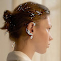 Miniatyrbillede 2 af 5: Blad Wrap Øreringe Hypoallergeniske Delikate Crawler Cuff Stud Guld Kvinder Gave