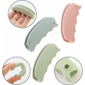 Miniatyrbilde 4 av 5: Gjenbrukbare silikonhåndtak plastposeholdere med nøkkelring for silikonbærbare handleposer Handle Shopping Handle Carry Bag 9X2.5cm 3stk Blå