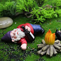 Miniatyrbild 3 av 5: 4 st Miniatyrträdgårdstomtar, Miniatyrtomtefigurer Miniatyrfeträdgårdstomtar Tårta Topper Mikrolandskapsdekoration Växtblomkrukor Prydnader