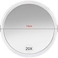 Miniatyrbild 3 av 4: 20x förstoringsspegel med sugkoppar (15 cm rund) - Perfekt för