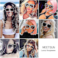 Pikkukuva 2 / 3: Rol Girl Elton Square -rihkailukiset aurinkolasit, ylisuuret timanttibling-bling-lasit