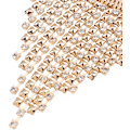 Miniatyrbillede 4 af 5: Rhinestone Statement Halskæde Øreringe Sæt Kvast Bib Choker Halskæde Etniske Chunky Halskæder til Kvinder Piger - Guld