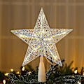 Miniatyrbilde 1 av 5: Sølv Juletre Topper, 9\\\201c Julestjerne Tre Topper