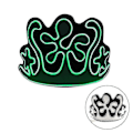 Pikkukuva 4 / 5: Halloween Glow Mask 3 Tilaa LED EL Valoisa Kostyymi Party Crown Glow Masks
