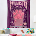 Miniatyrbild 2 av 4: Himmelsmatta Kattpåtassar Väggbonad Tarot Sängöverkast Sovrum Flicka, 5 Stycken, Lila