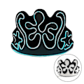 Pikkukuva 2 / 5: Halloween Glow Mask 3 Tilaa LED EL Valoisa Kostyymi Party Crown Glow Masks