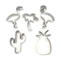Pikkukuva 1 / 5: 5-osainen Flamingo-evästeleikkurisetti, evästeleivontamuotti, leivontatyökalu