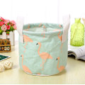 Pikkukuva 3 / 5: Mini Flamingo Fabric Laundry Hamper Collapsible Waterproof Storage Bag with Handle for