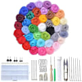 Miniatyrbillede 3 af 4: 1 Sæt 40 Farver Uld Filtnåle Værktøjer Nålefiltning Måtte Starter DIY Kit Gave Niuniu