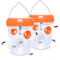 Miniatyrbild 6 av 6: 2-pack solcellsdrivna getingfällor, utomhushängande fällor för bålgetingar, snickarbin, getingfångare, bifångare, insektsfångare Orange 2pcs
