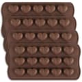 15-hulls hjerteformet form, sett med 4 silikon Valentine hjerteformede sjokolade- og godteriformer