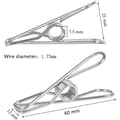 /EA/100 stk rustfrie klesklyper 60 mm uknuselige klesklyper Har