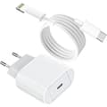 /EA/20W Hurtiglader med 1.8m USB-C til Lightning-kabel - Kompatibel med iPhone 14/13/12/11/SE, iPad