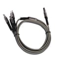 Miniatyrbillede 2 af 2: /EA/3-i-1 Multi Opladningskabel 3A Oplader med TypeC/til IOS/Micro USB-stik 1.2M (Grå)