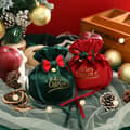 /EA/ 2 st julklappspåsar juläpple sammetspåse julafton