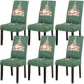 /EA/ (Grön, 6-pack) Julmatsstolar Set med 6, Stretch Dining