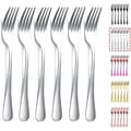 Gafflar 6-pack, Rostfritt stål 20,5 cm Bestick, Bordsgafflar Set om 6
