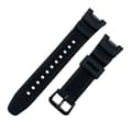 För C asio SGW-100-serien Loop-justerbart silikonarmband Svart