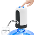 Miniatyrbild 1 av 5: Vattendispenser för portabilitet, elektrisk vattenpump med USB-datakabel, vit automatisk dricksvattenflaskpump för resor, kontor, hem, kök