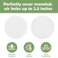 Miniatyrbilde 2 av 2: /EA/2.5In Monotub Selvklebende Filterdisker - 2MM Tykke Monotub Filterdisker