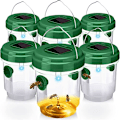 Miniatyrbild 6 av 6: 2-pack solcellsdrivna getingfällor, utomhushängande fällor för bålgetingar, snickarbin, getingfångare, bifångare, insektsfångare Green 6pcs
