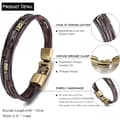 Miniatyrbillede 2 af 5: Retro Læderarmbånd til Mænd Vintage Stil 22cm